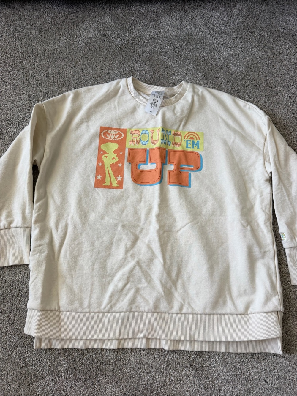 Disney Toy Story Cream Graphic Sweatshirt - 'Round Em Up'
